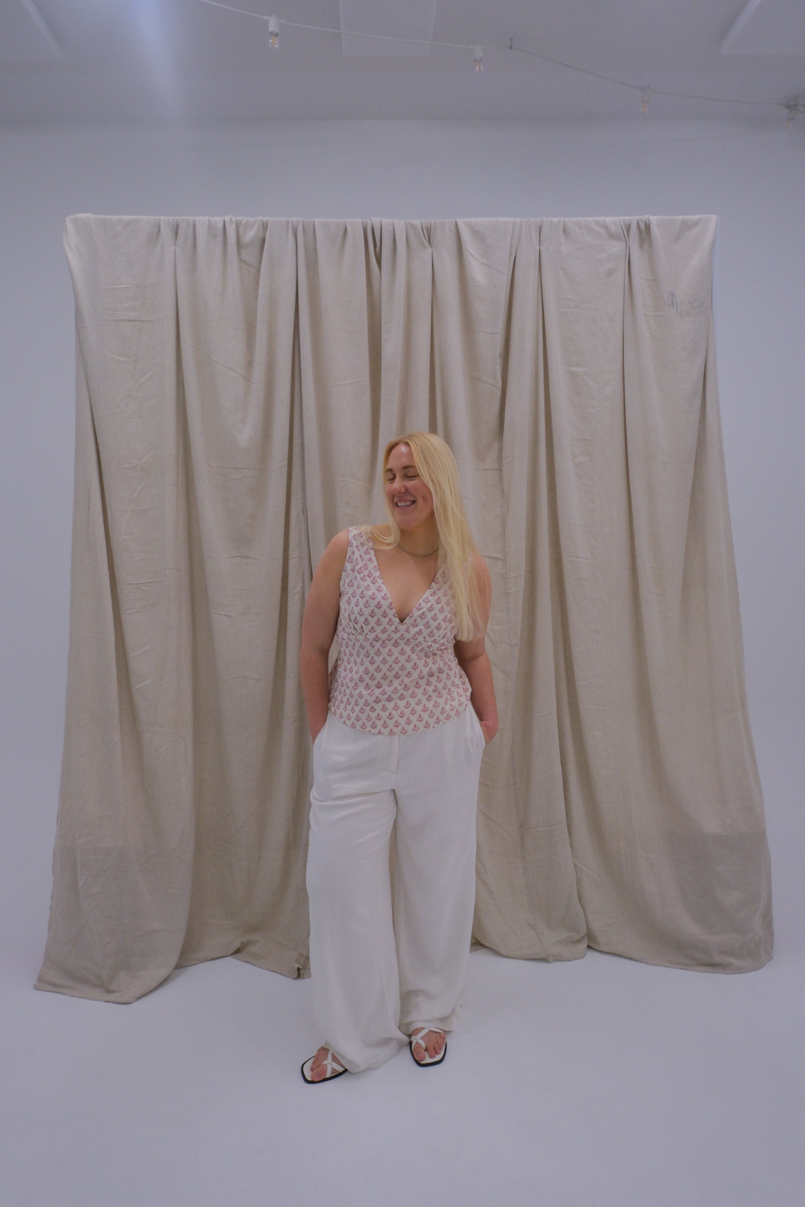 Daydream Top - Rose Milk Paisley