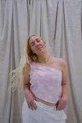 Rani Asymmetric Top - Milky Pink Lotus Buds