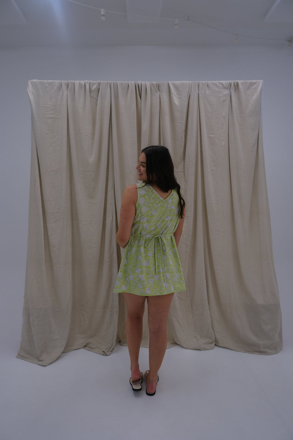 Muse Mini Dress - Peridot Palatial Gardens