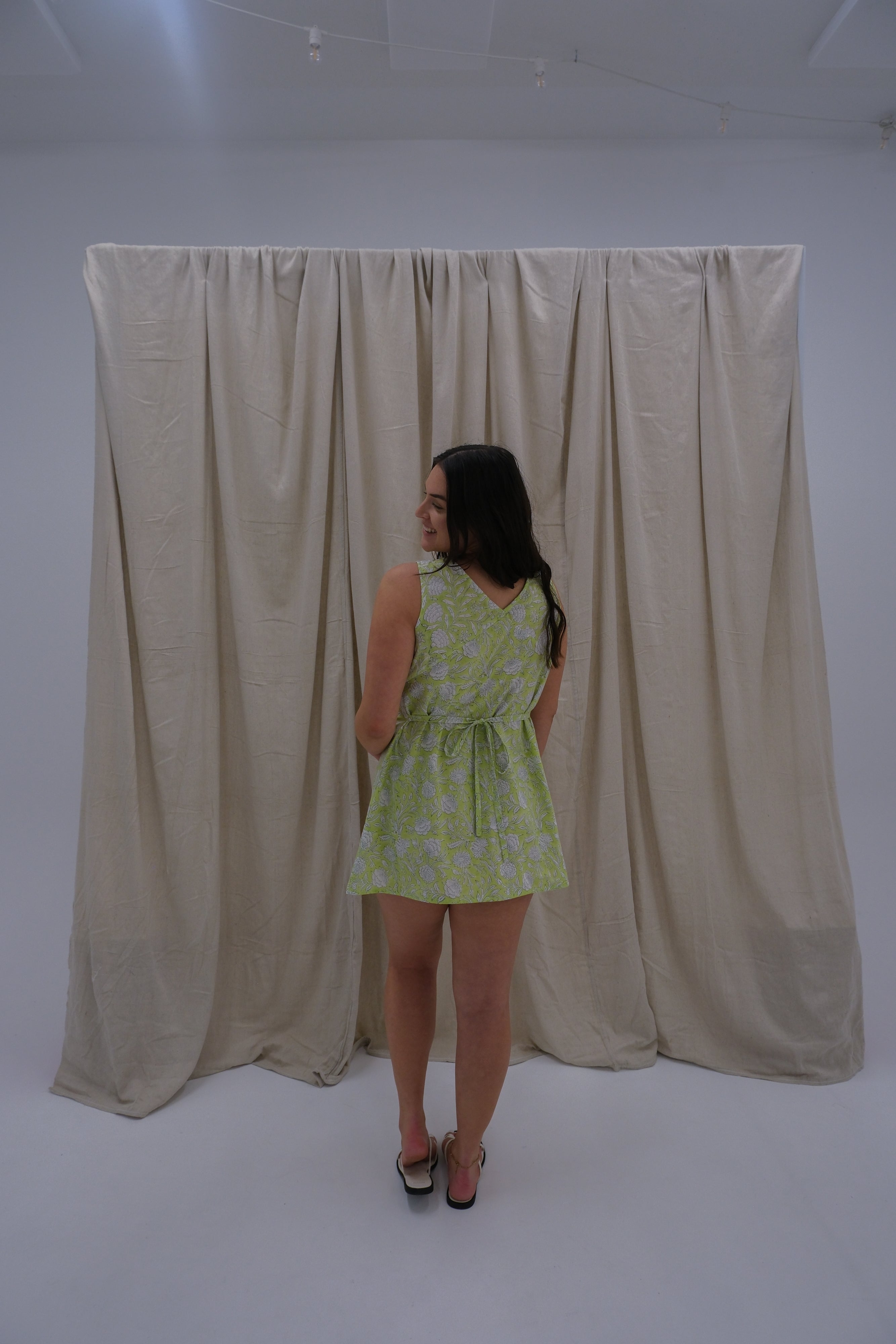 Muse Mini Dress - Peridot Palatial Gardens