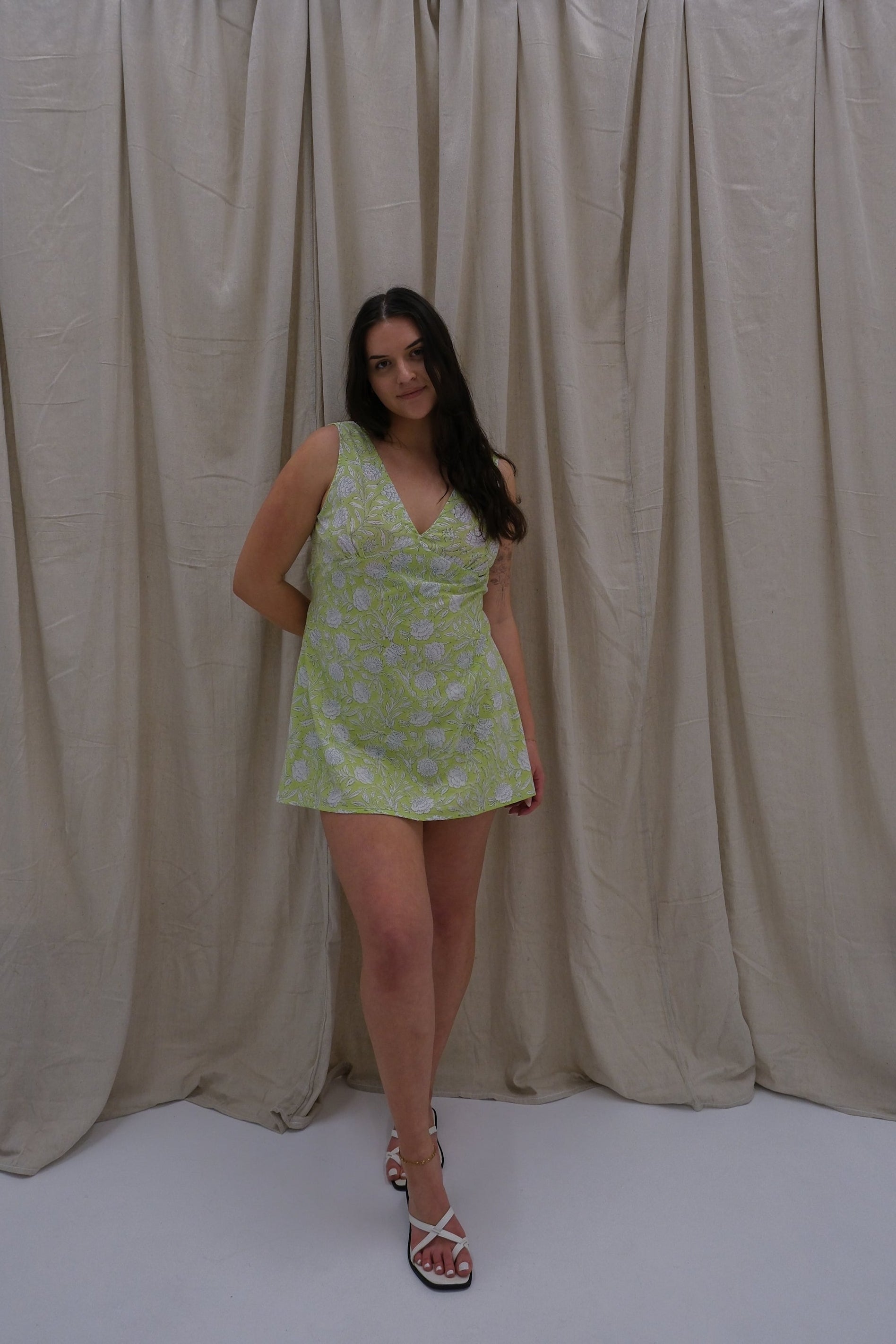 Muse Mini Dress - Peridot Palatial Gardens