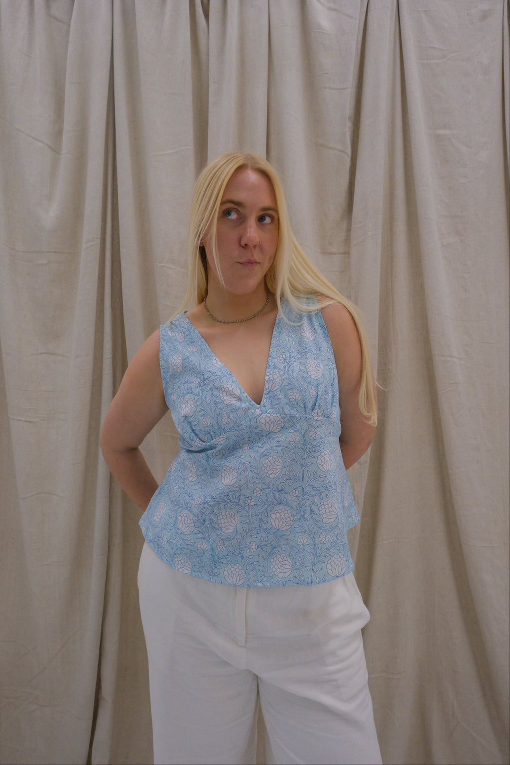 Daydream Top - Glacial Blue Lotus Buds