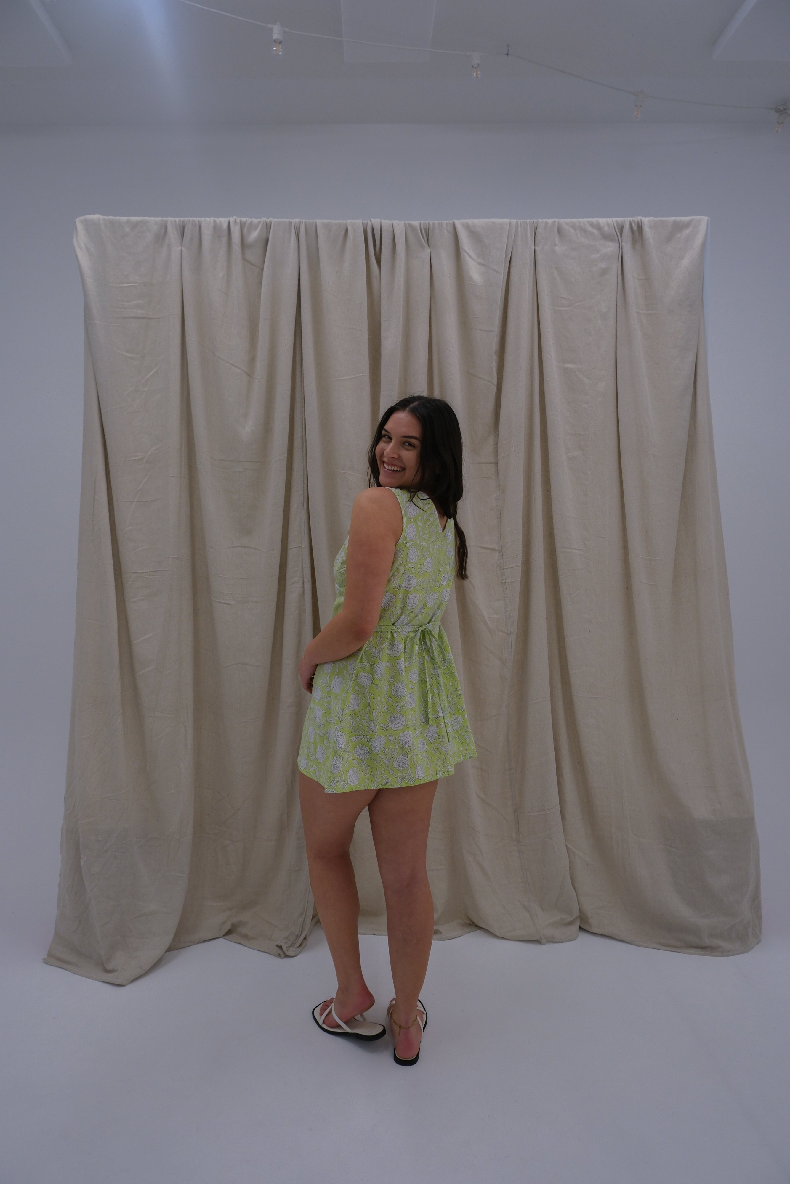 Muse Mini Dress - Peridot Palatial Gardens