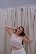 Rani Asymmetric Top - Rose Milk Paisley