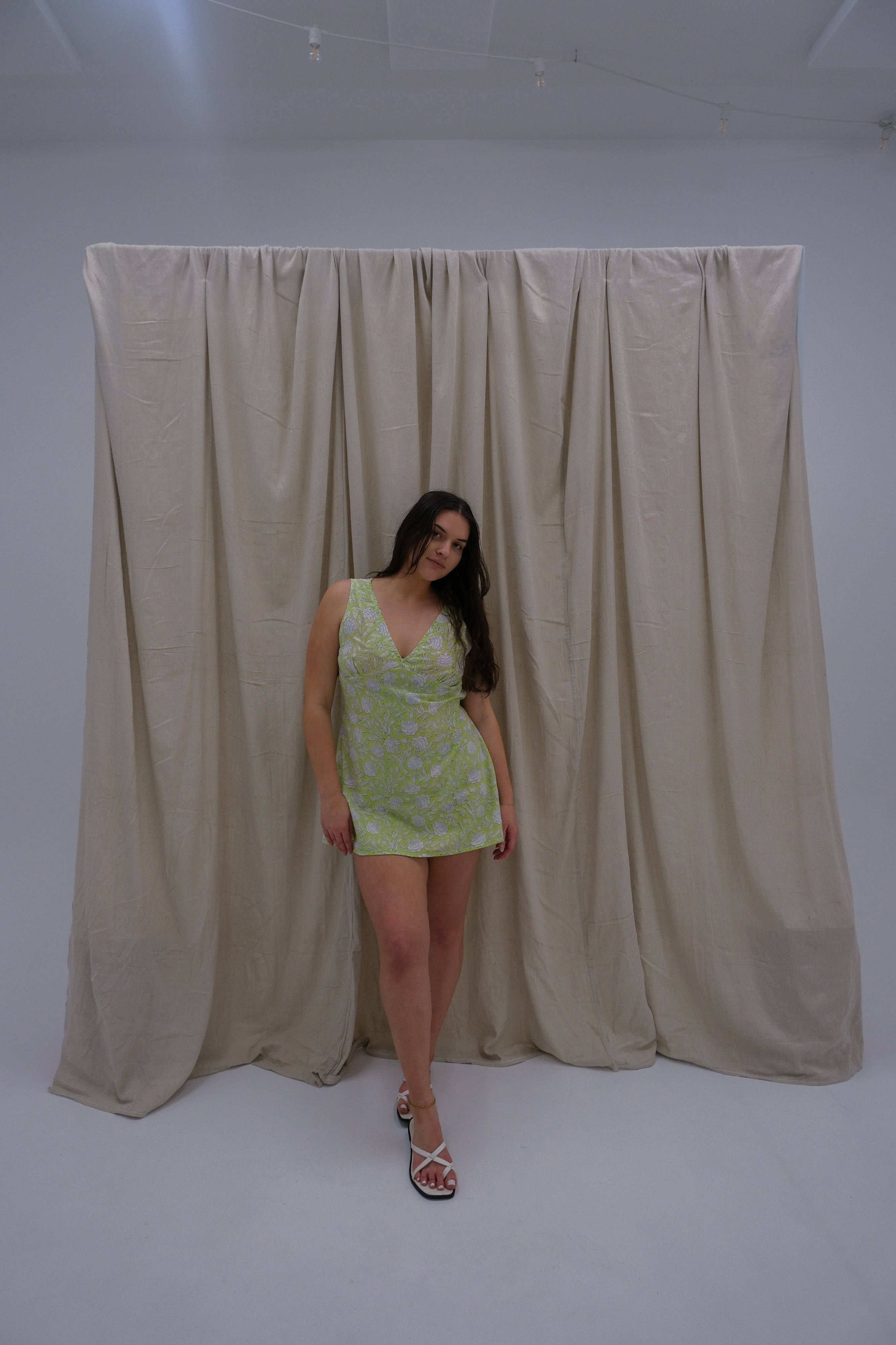 Muse Mini Dress - Peridot Palatial Gardens