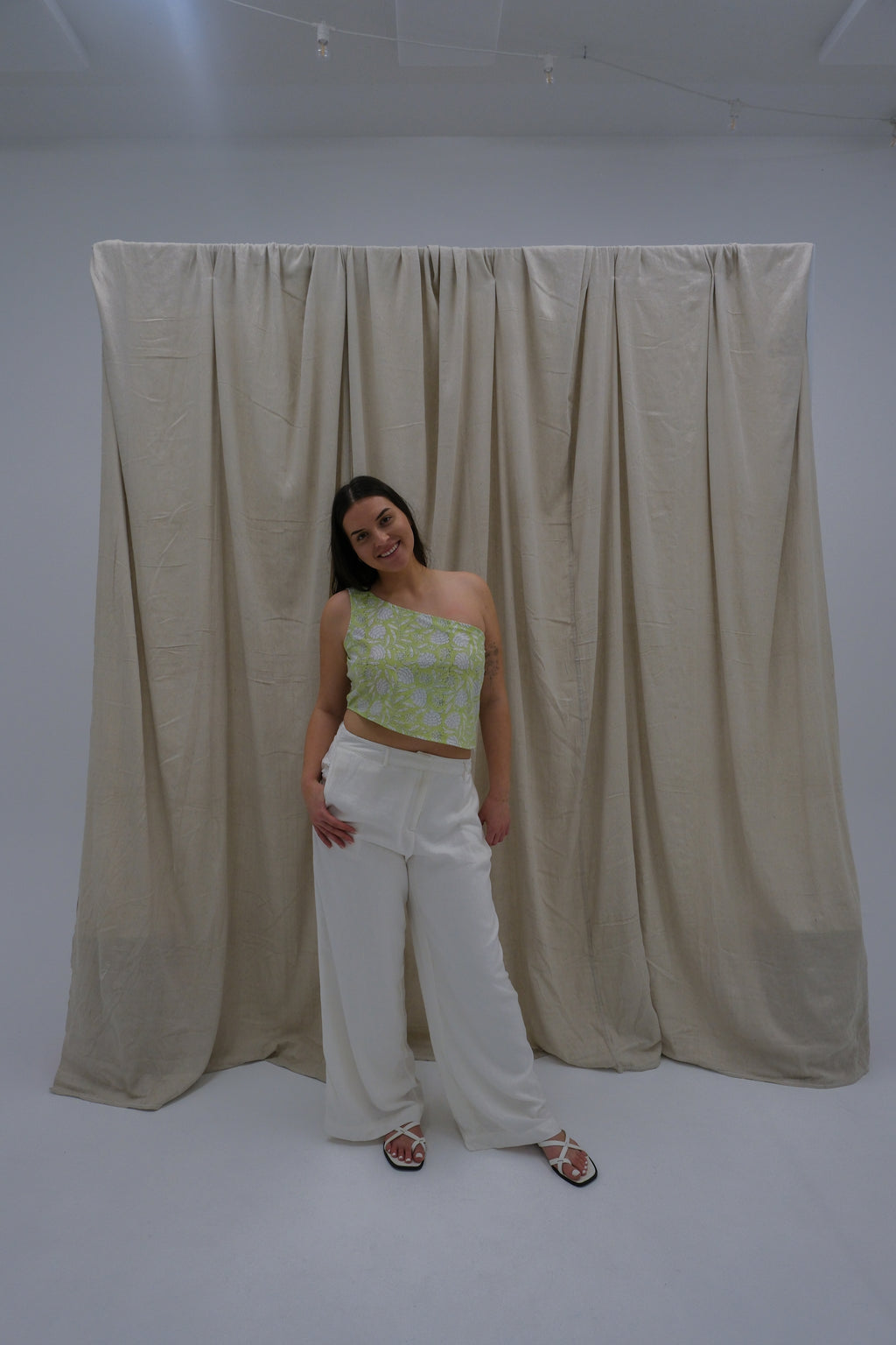 Rani Asymmetric Top - Peridot Palatial Gardens