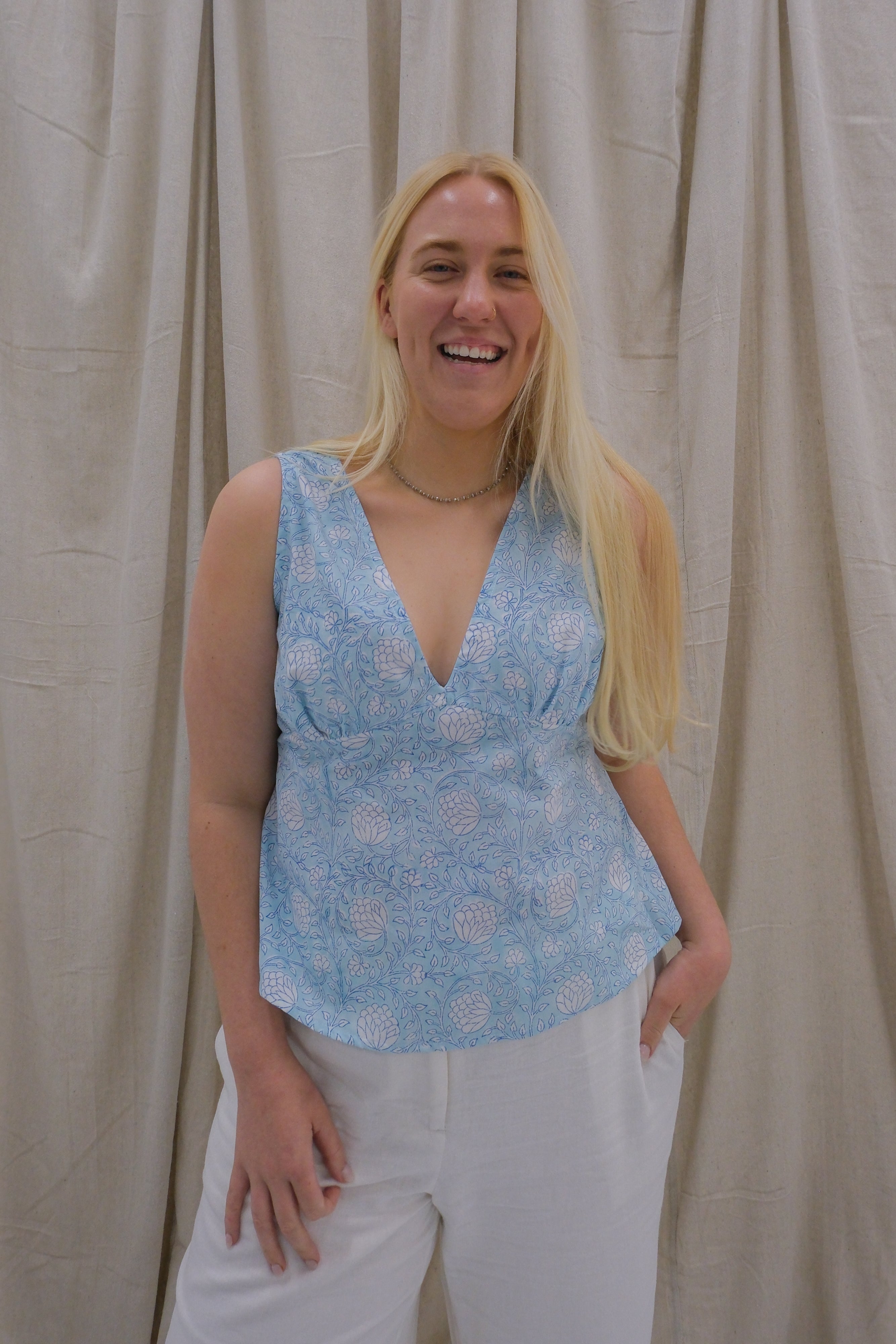 Daydream Top - Glacial Blue Lotus Buds